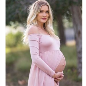 Pink Maternity Photoshoot Gown